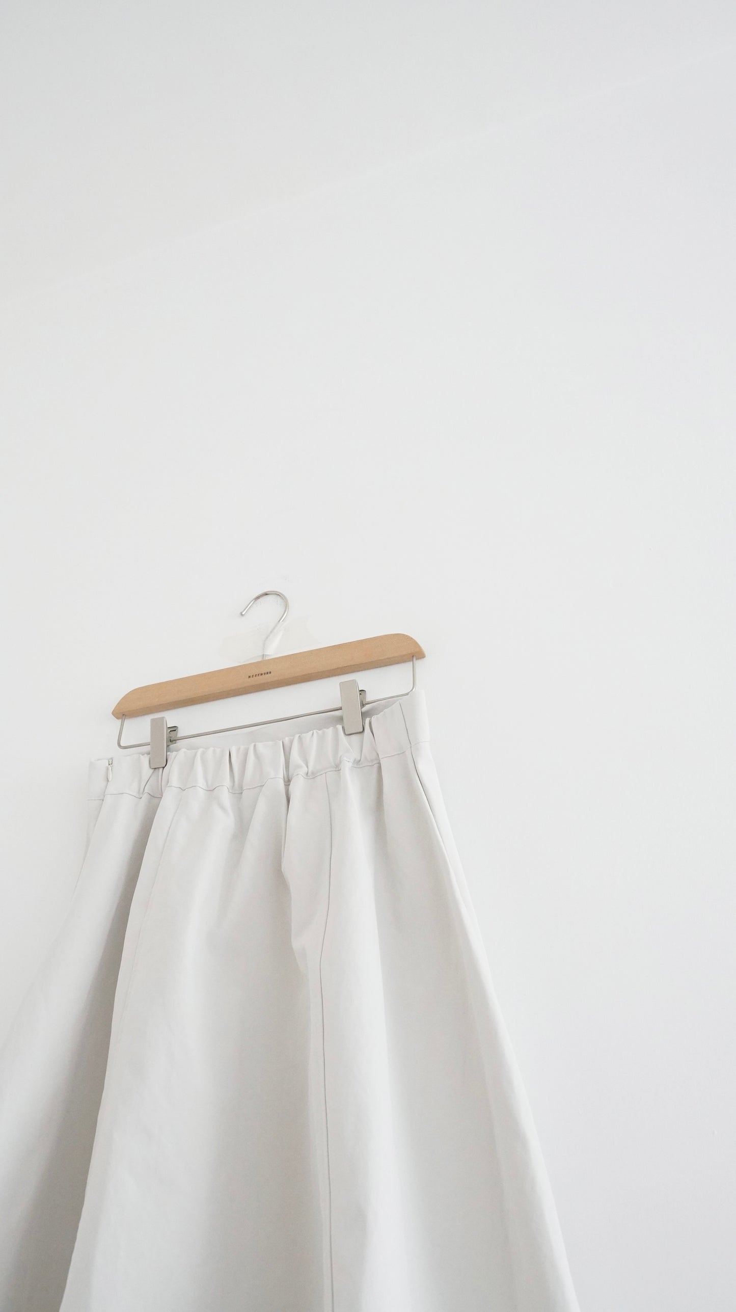 minimalist a-line long skirt in ice ( pre-order )