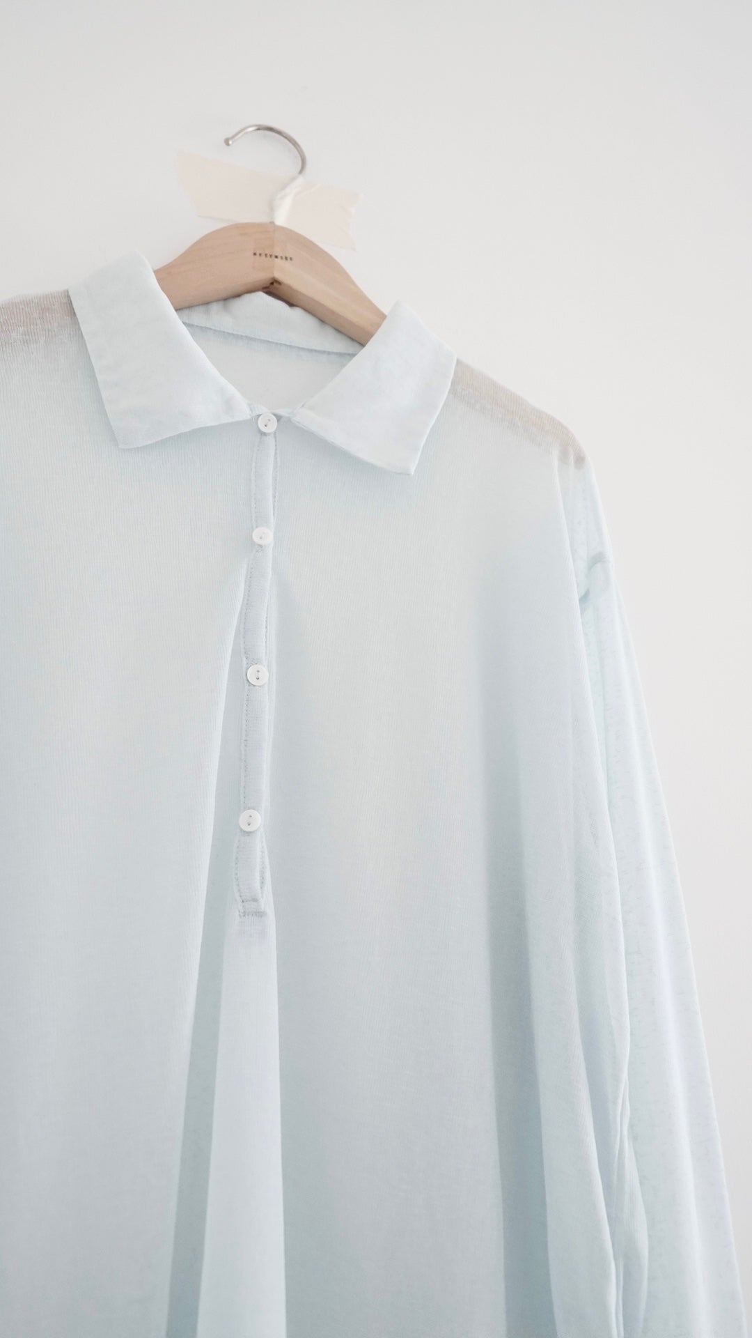 velor sheer polo shirt in sora (pre-order)