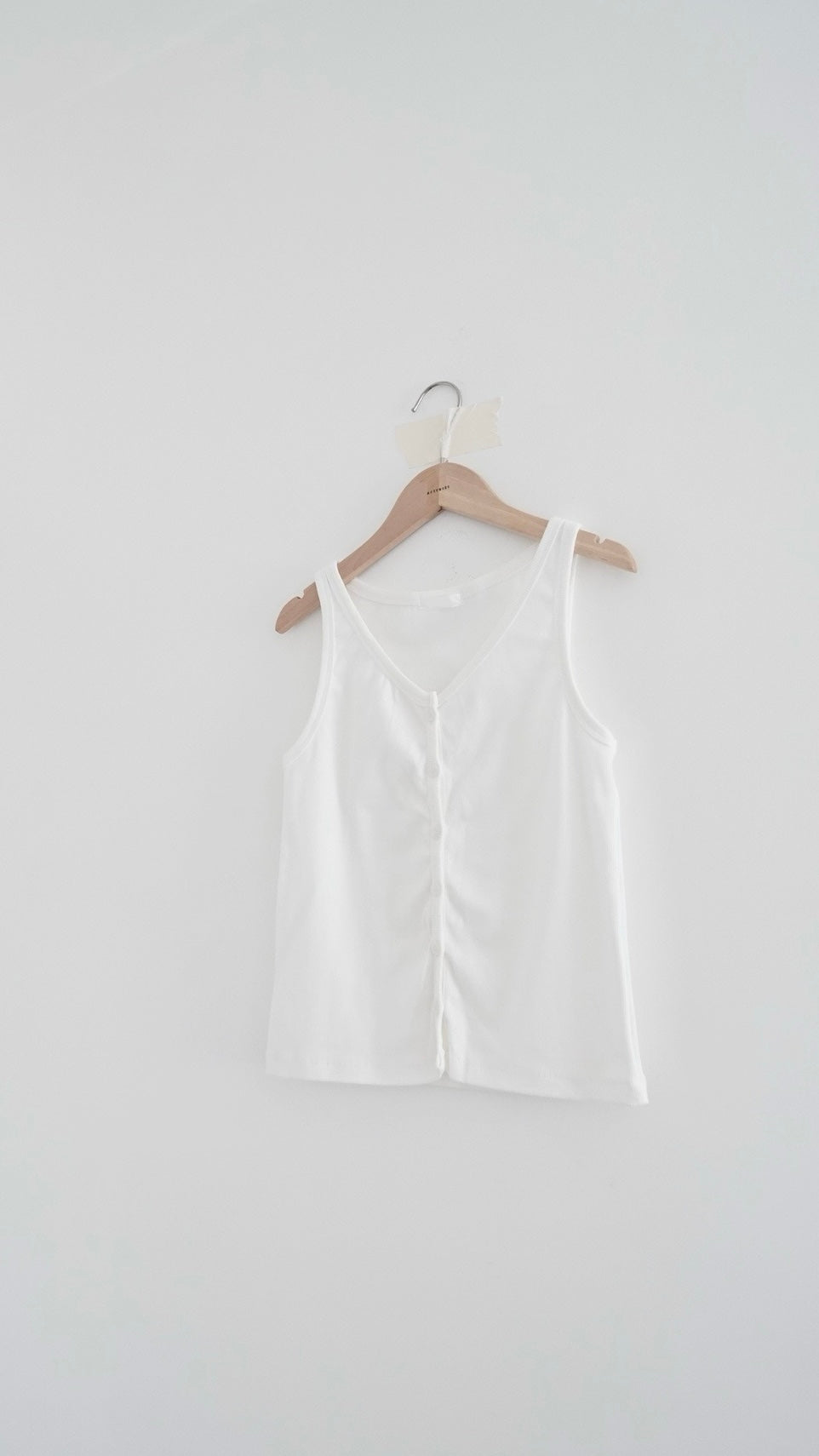 Leon cookies button tank top in white (pre-order)