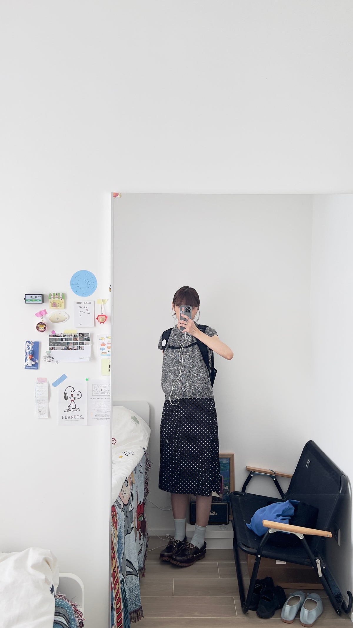 yoru button neck knit top in charcoal (pre-order)