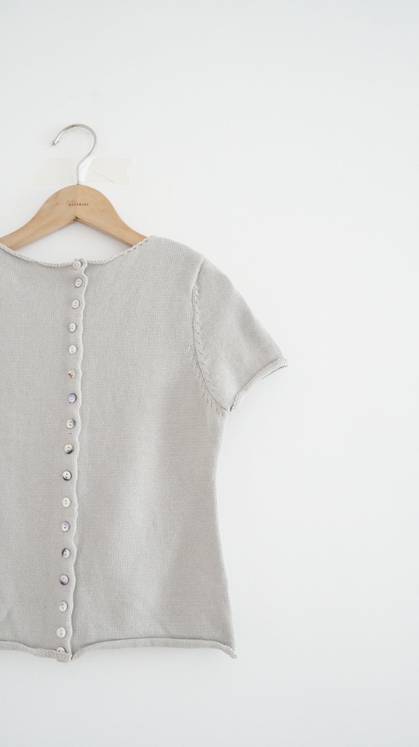 soft sleeve cardigan in grey (pre-order)