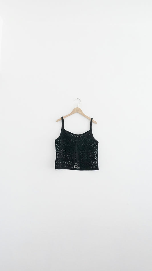 bloomwork overlay vest in black (pre-order)
