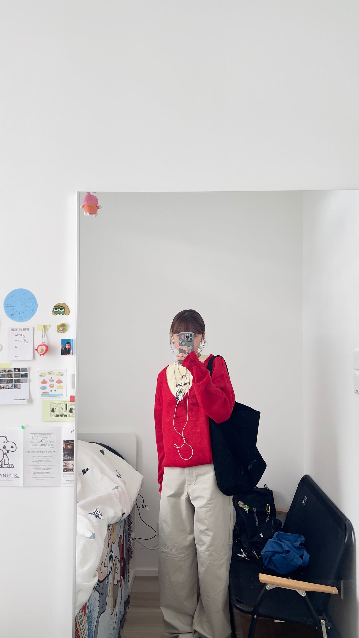 atelier light v-neck sweater in red (pre-order)