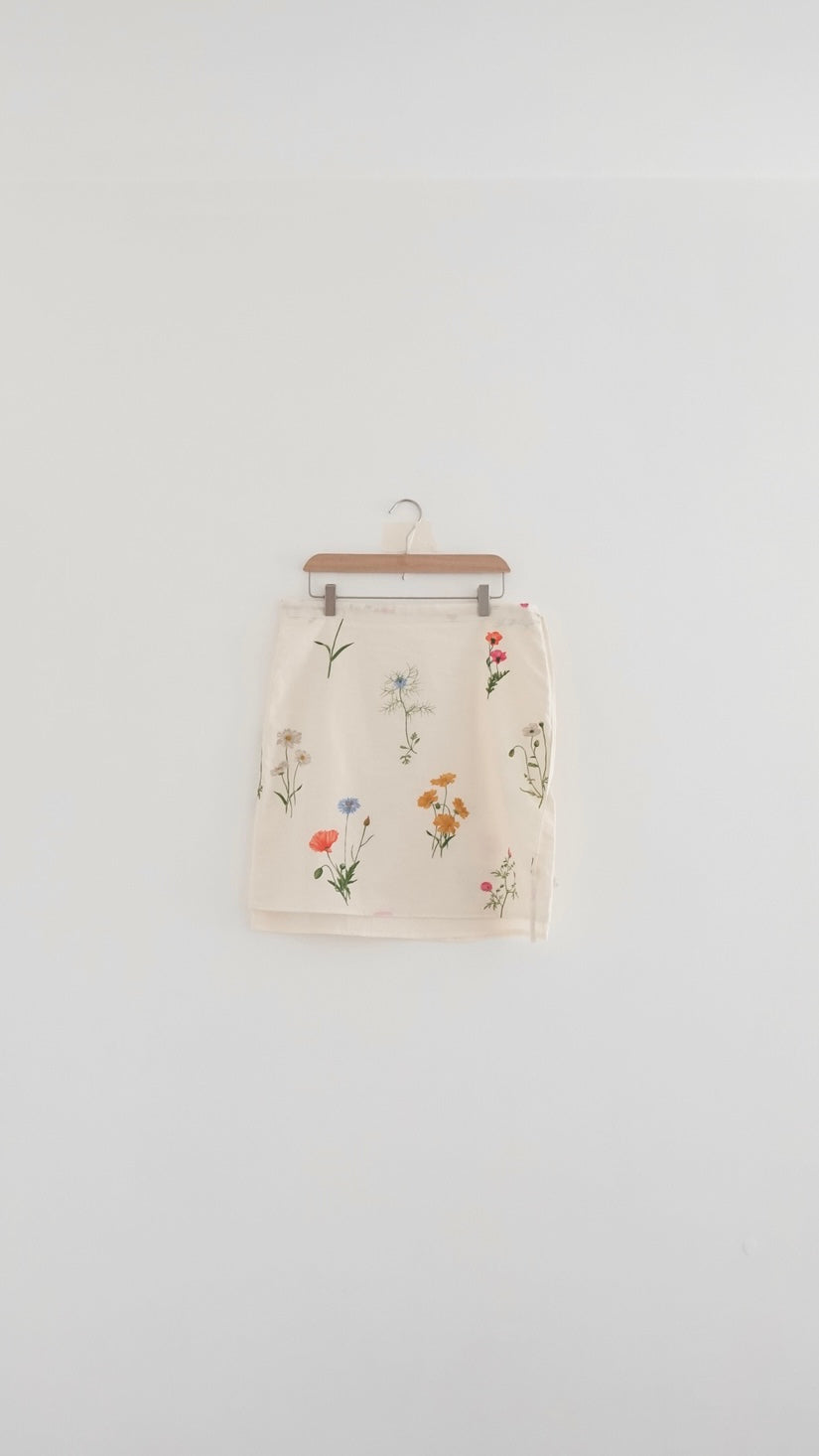 loria floral garden midi skirt in rainbow (pre-order)