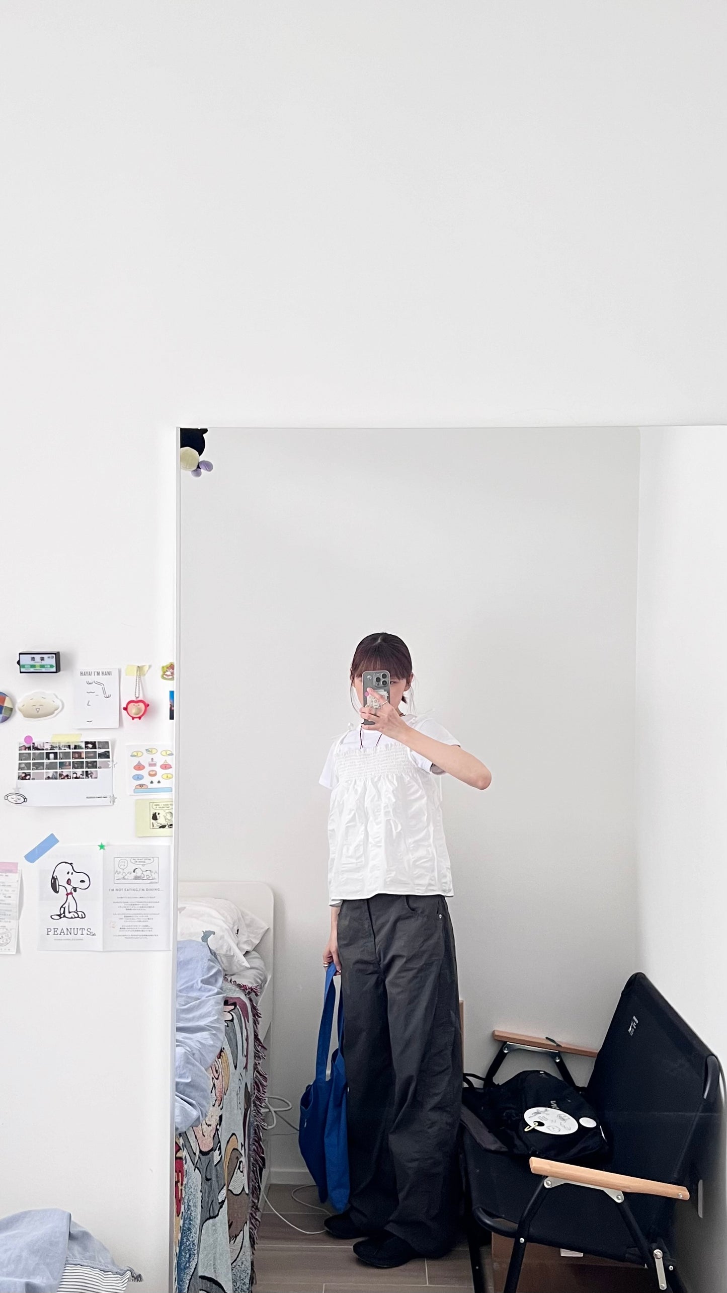 jerry shirred camisole top in white (pre-order)