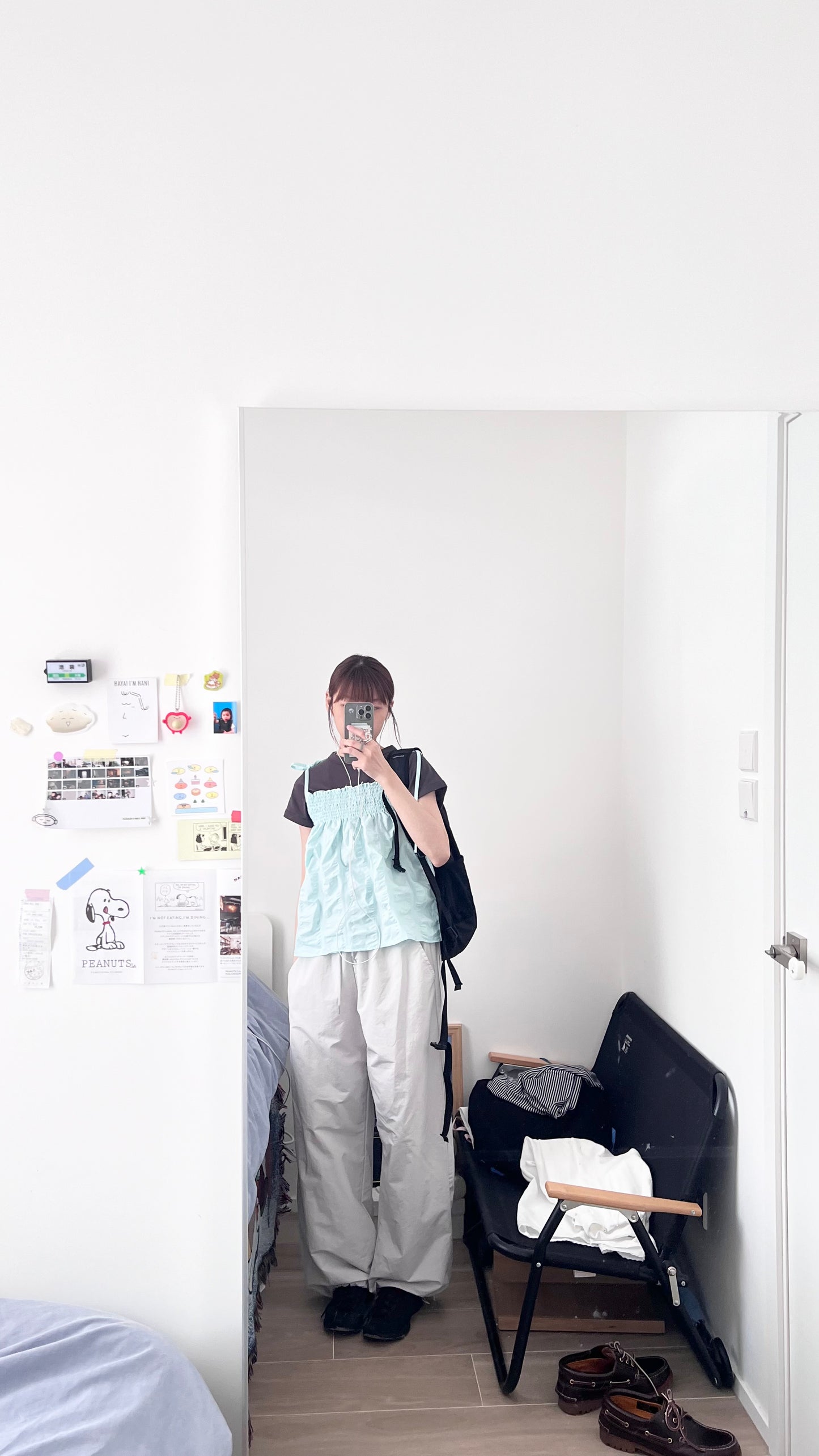 jerry shirred camisole top in mint (pre-order)