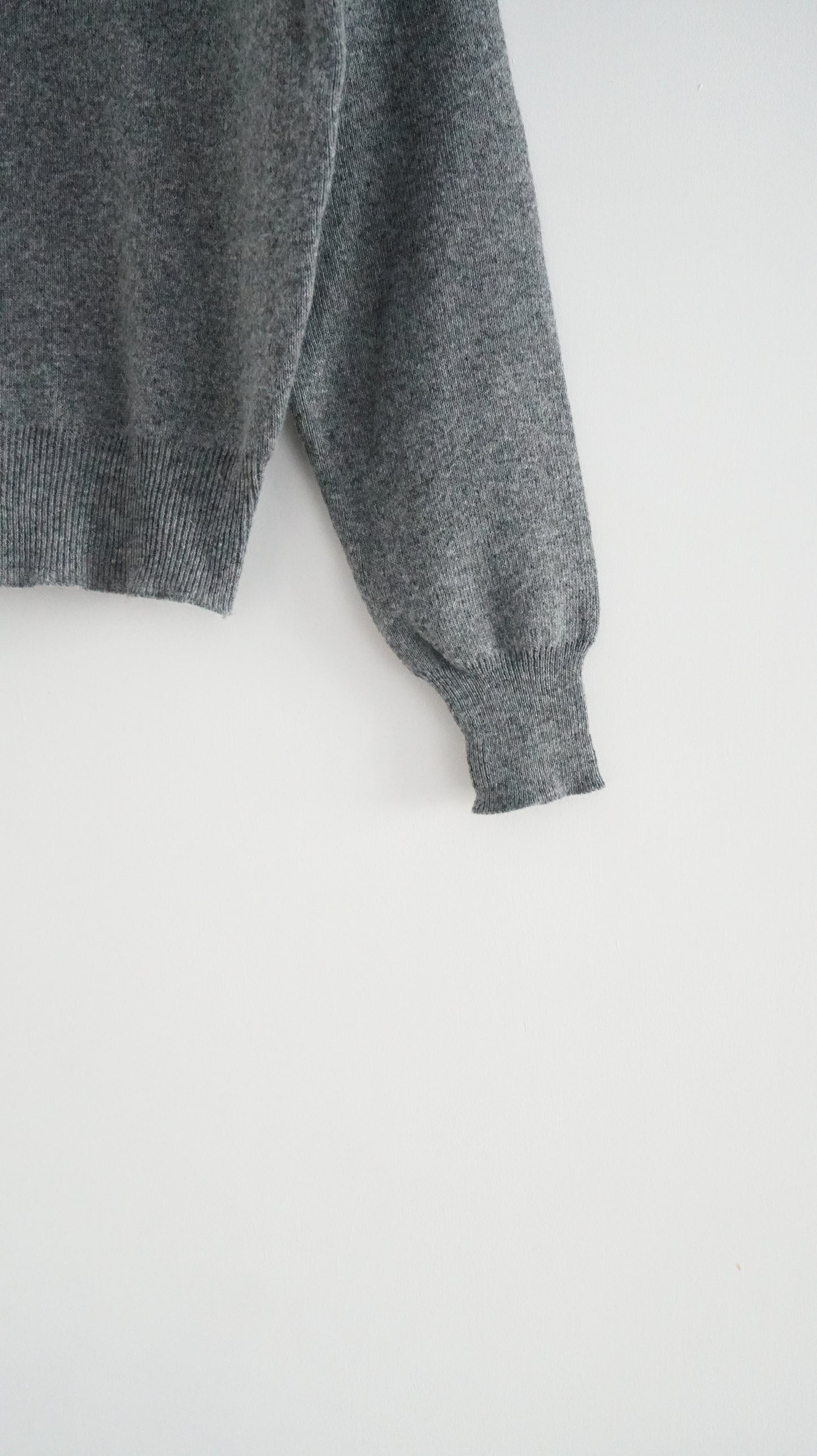 classic polo sweater in grey ( pre-order )