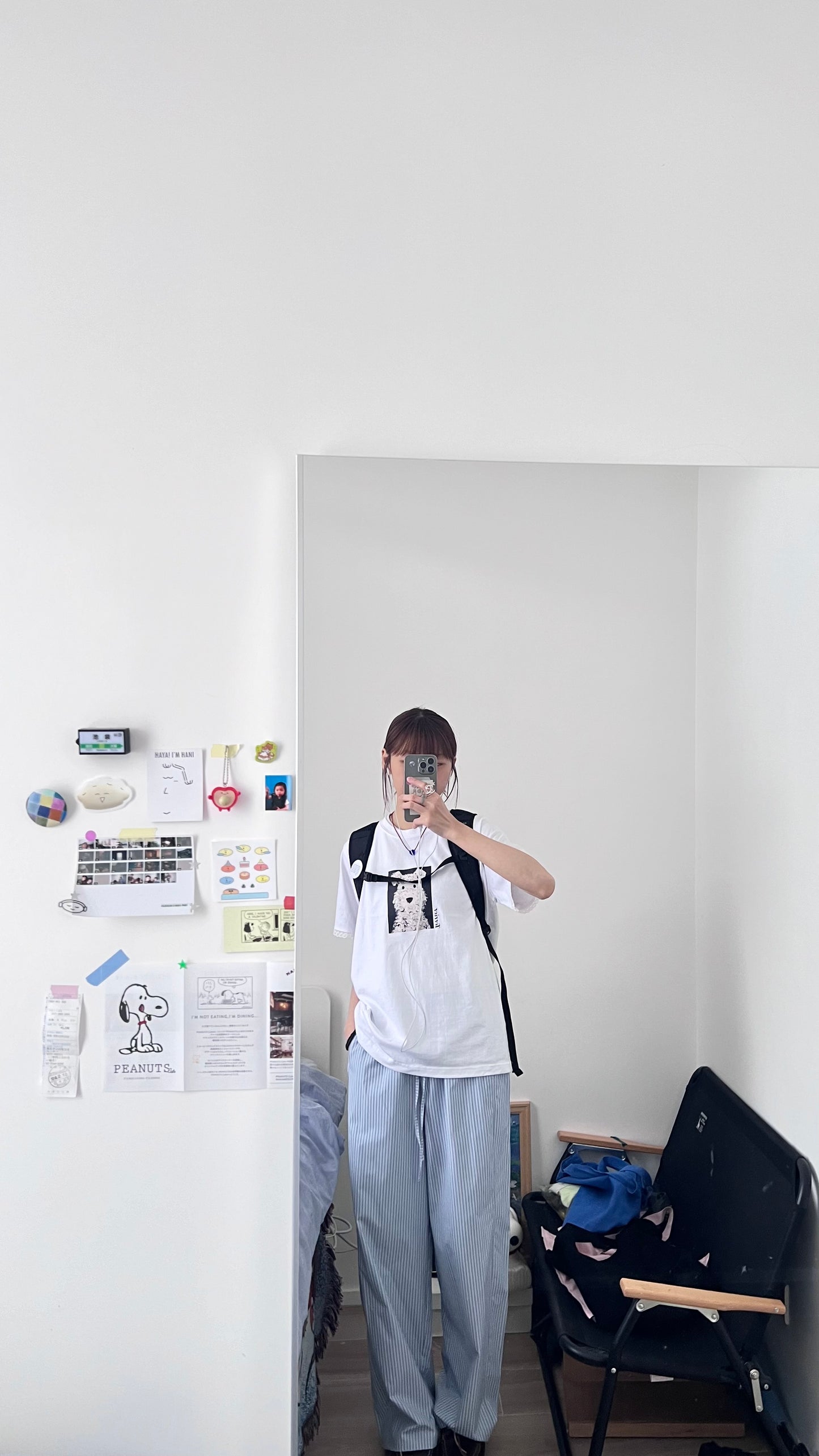 muib puppy print lace trim tee in white (pre-order)