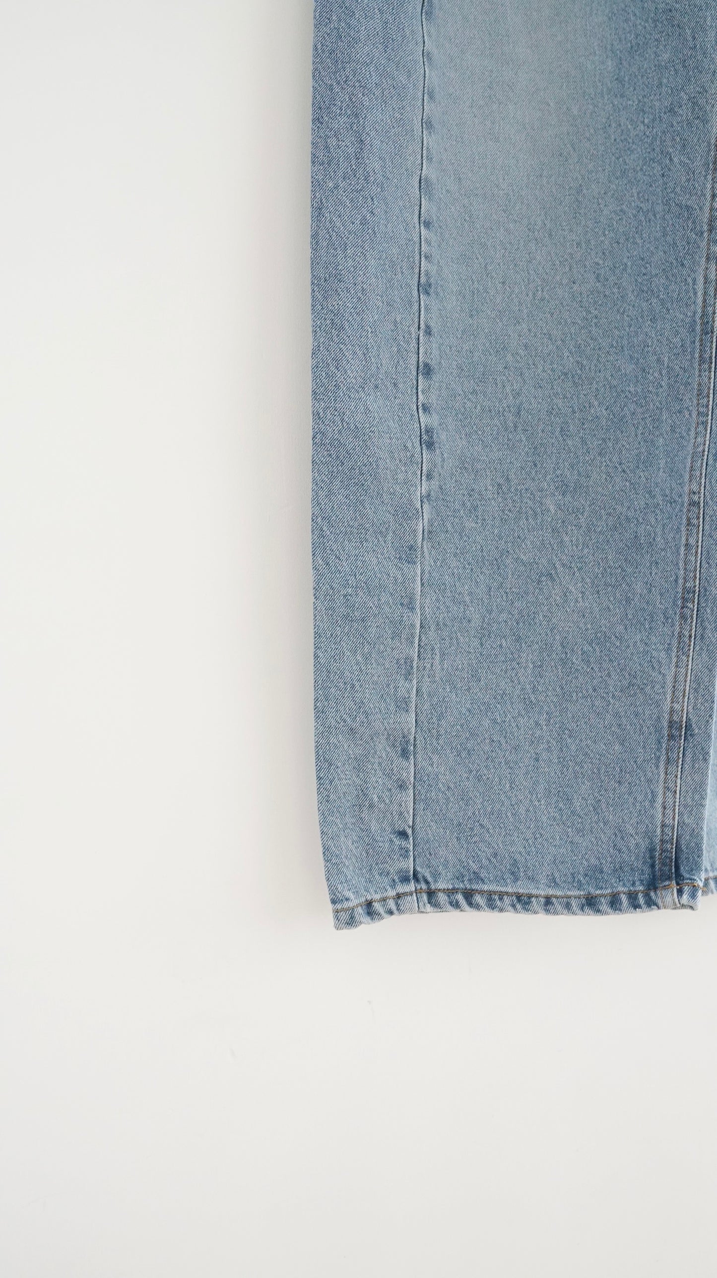 high-quality cocoon denim pants (M)