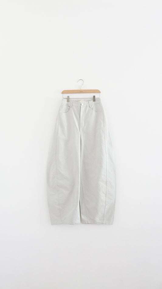 cocoon silhouette tapered pants in grey (pre-order)