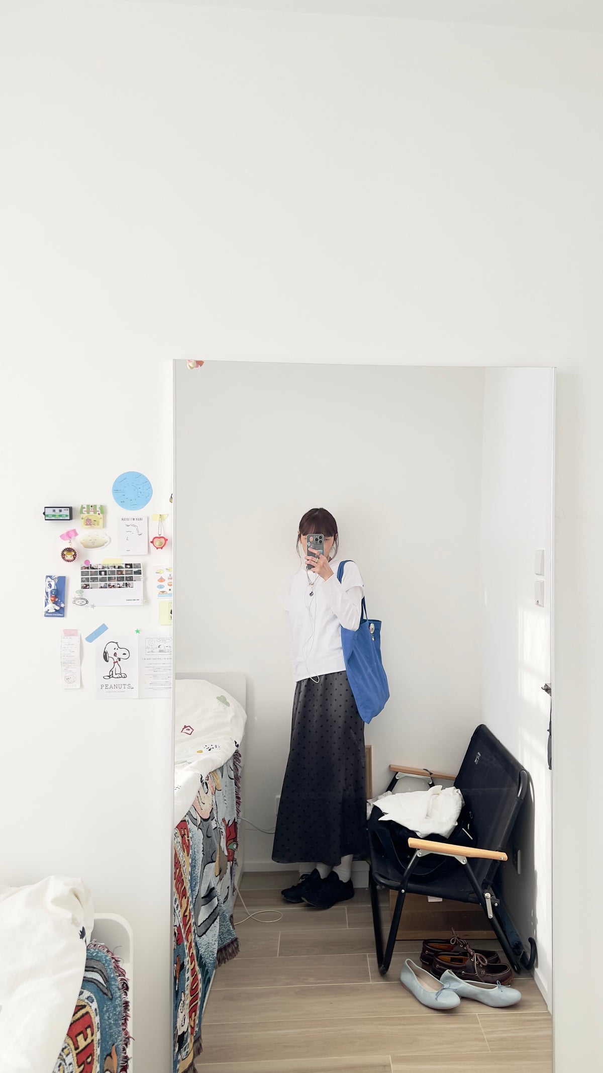helen satin dot maxi skirt in black (pre-order)
