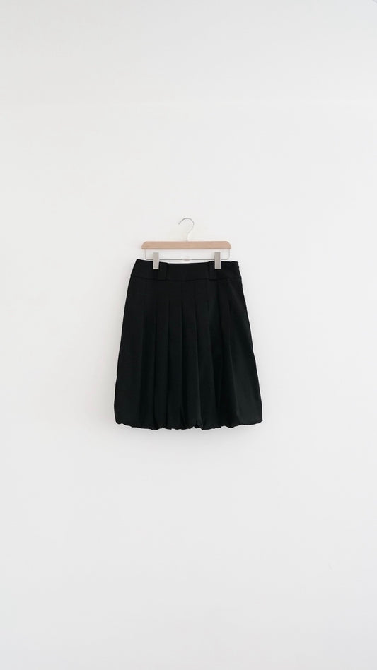 terre high quality midi bubble skirt in black (pre-order)