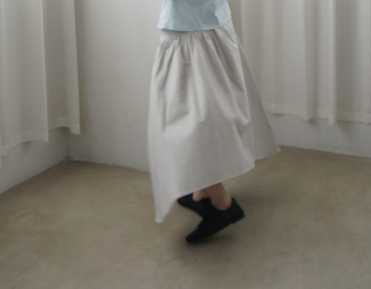 witt irregular shaped skirt in light grey