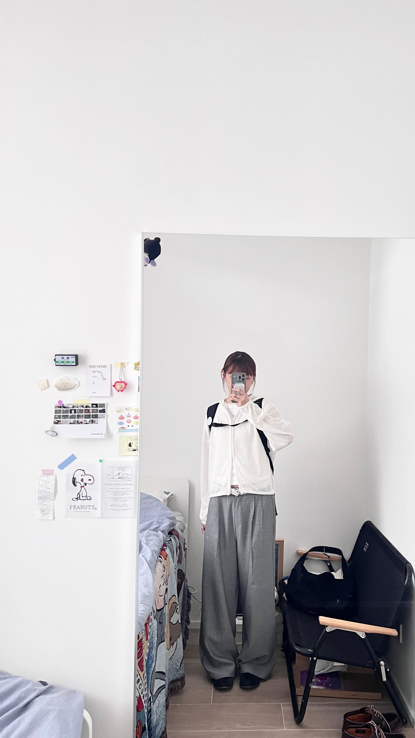 acre double pleat tailored wide-leg trousers in grey (pre-order)