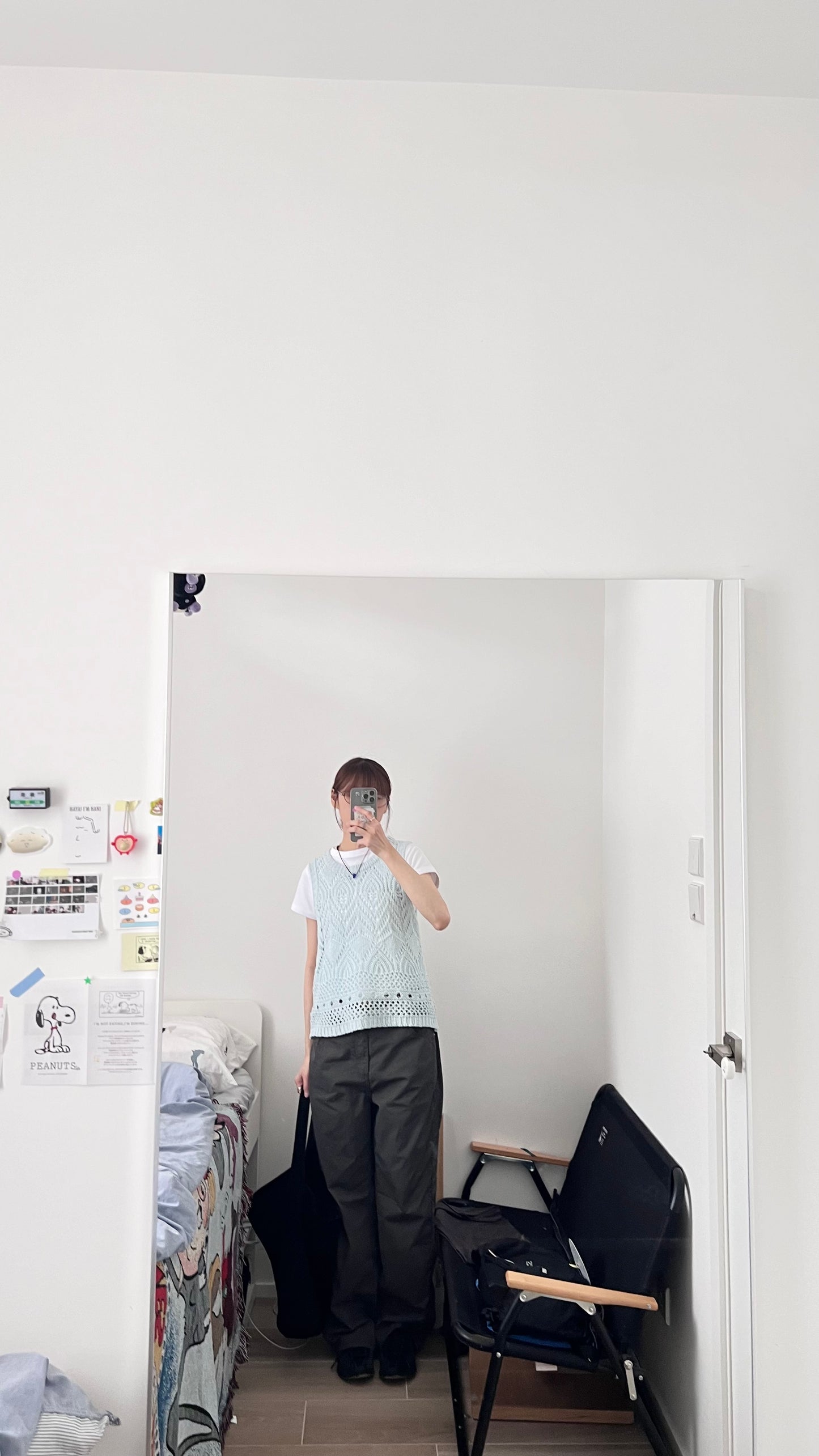90s openwork knit top in mint (pre-order)