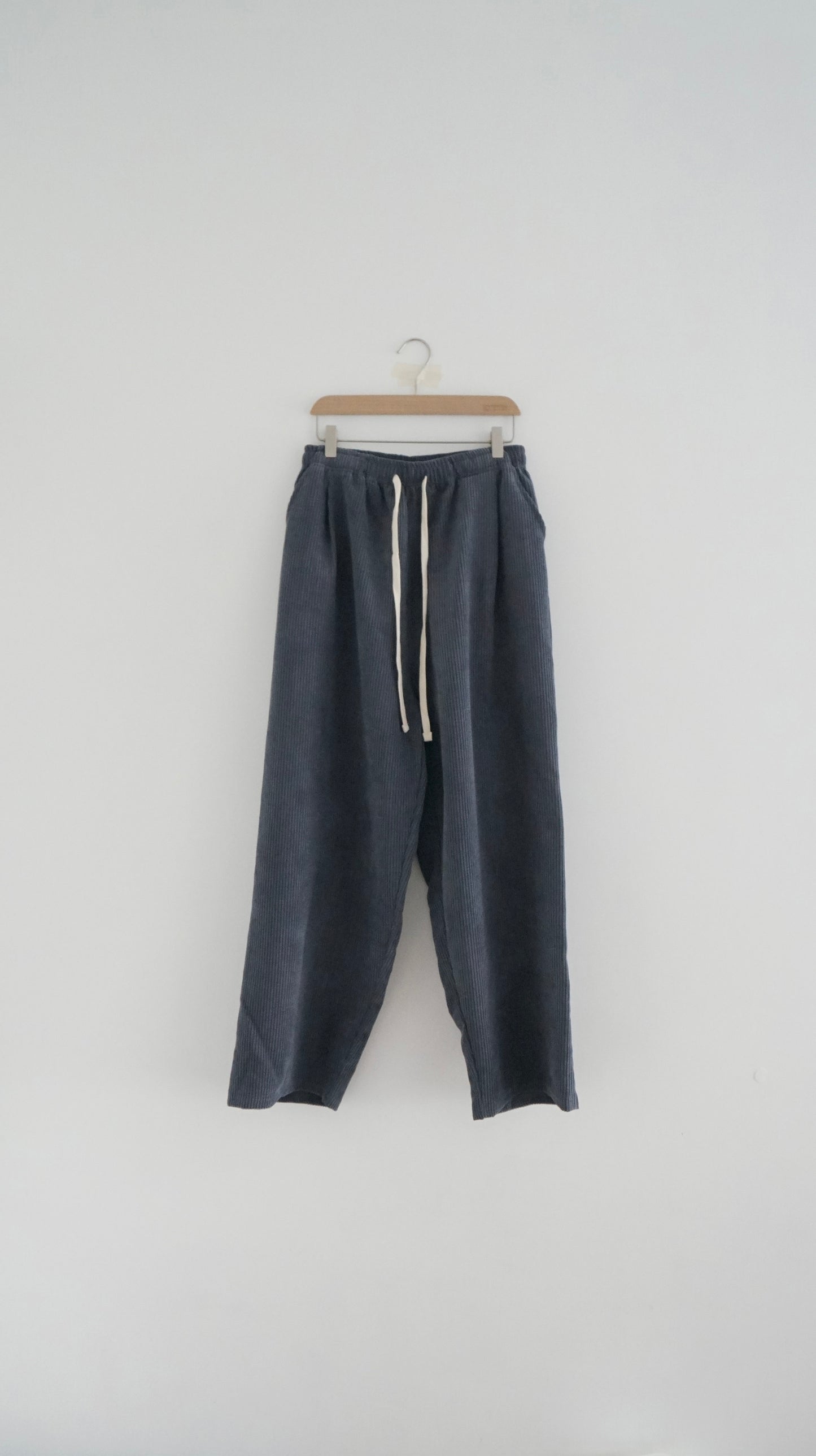 cozy corduroy wide pants in yale blue ( pre-order )