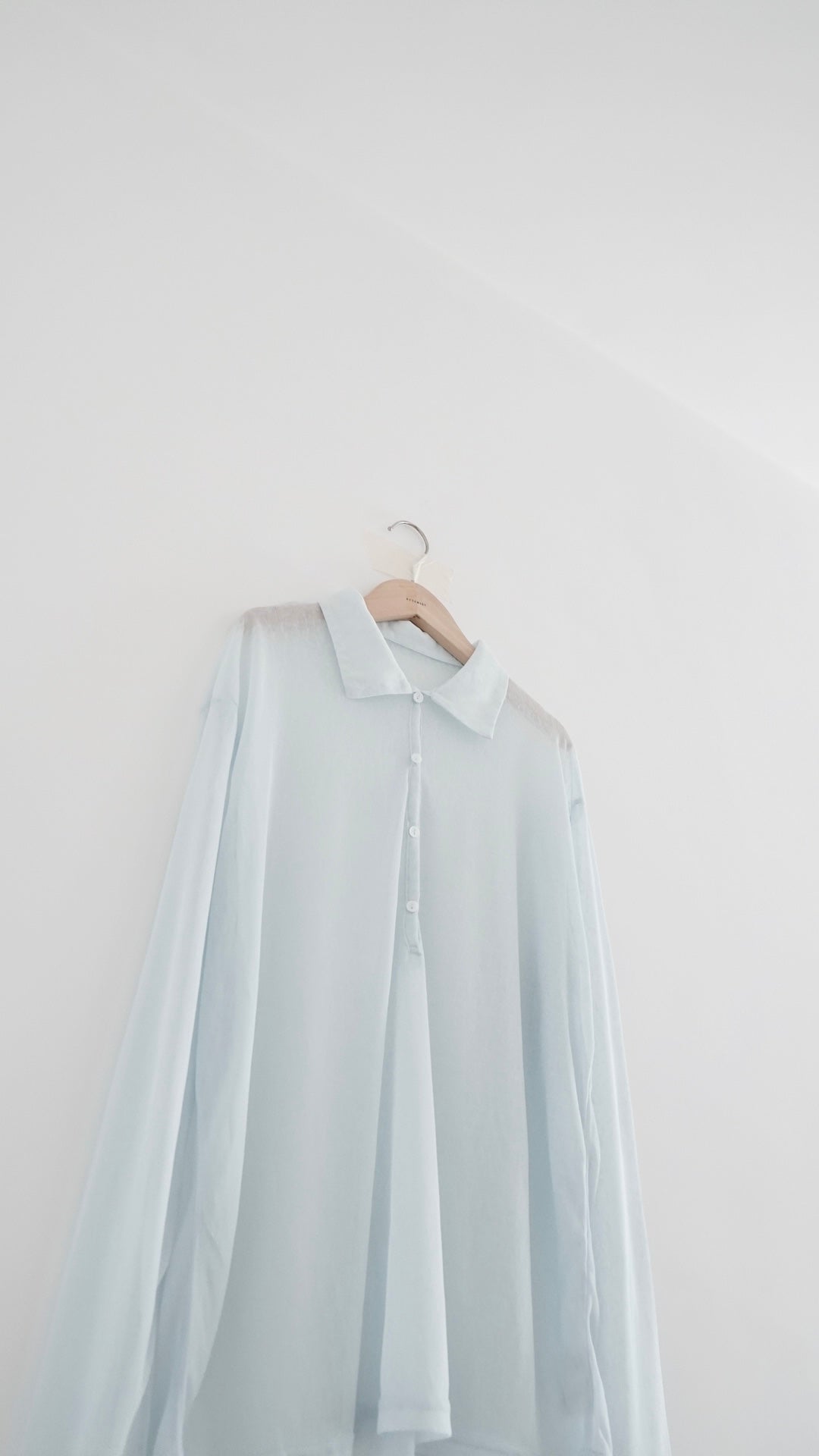 velor sheer polo shirt in sora (pre-order)