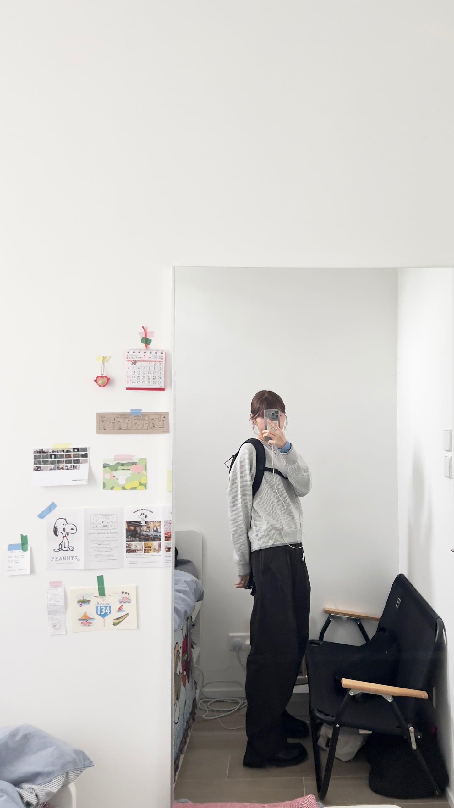 yoyogi fine stripe knit in grey