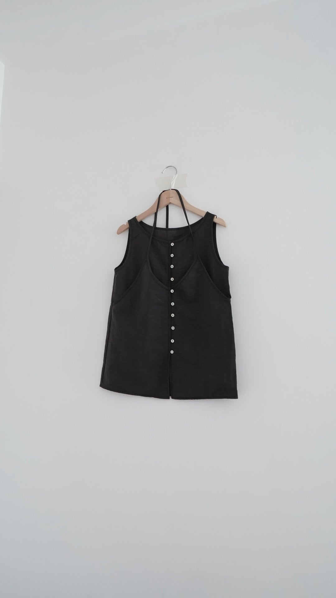 pearl sheer layering top set in charcoal (pre-order)