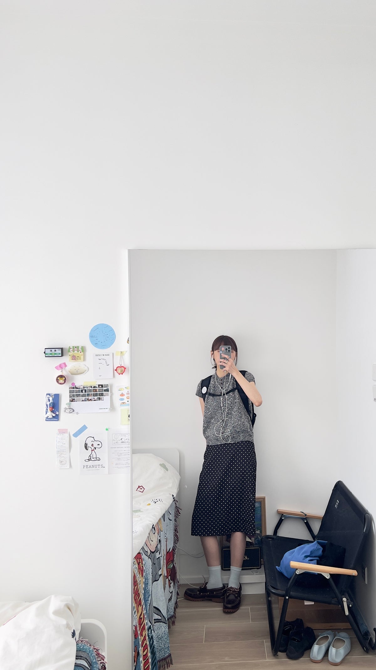 yoru button neck knit top in charcoal (pre-order)