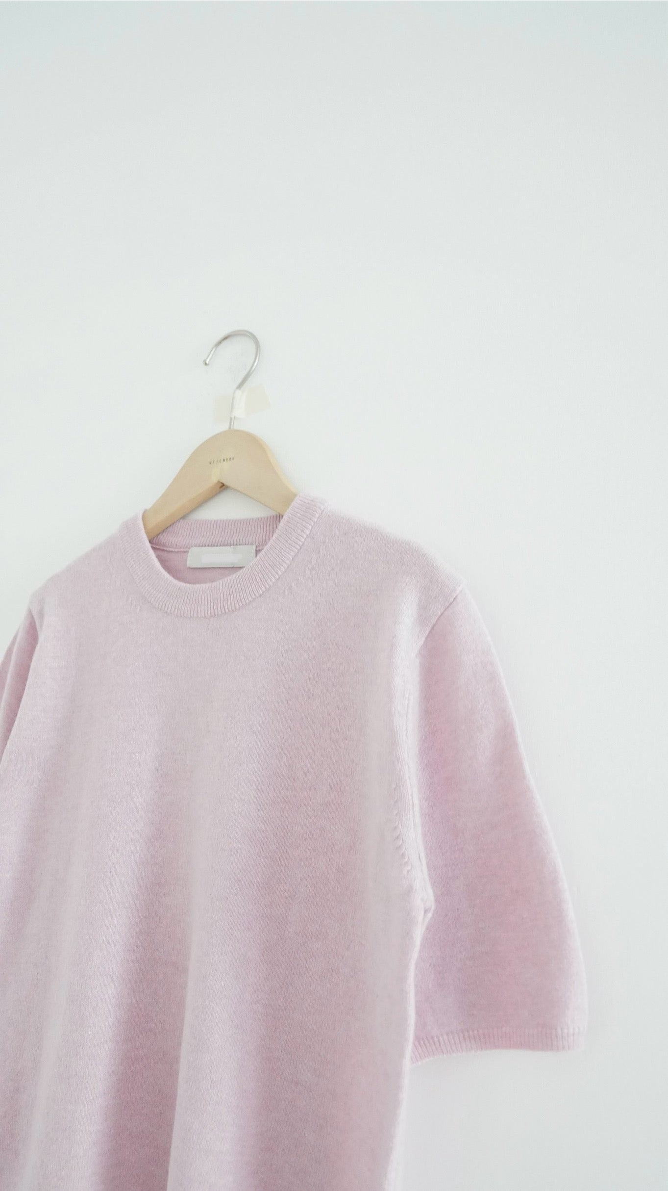 loose fitting short-sleeved sweater in pink lavender ( pre-order )