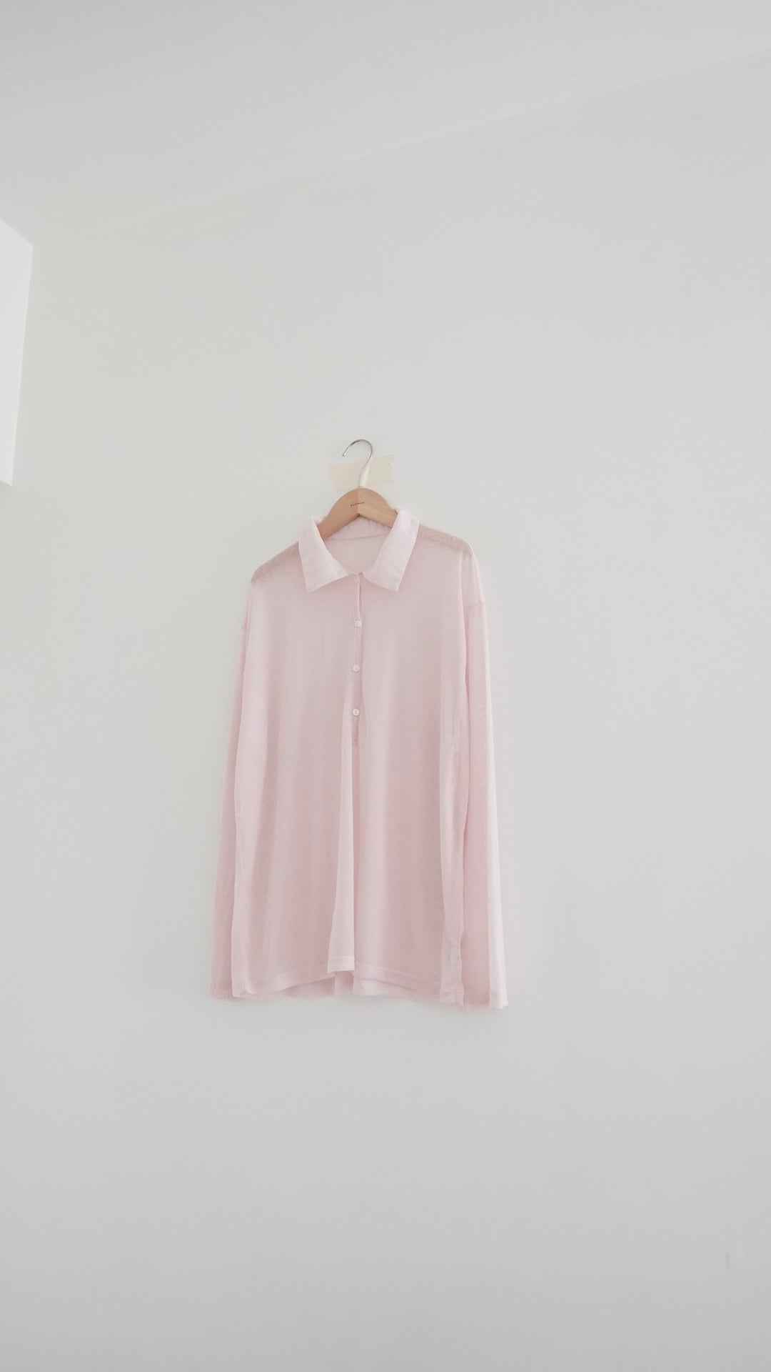 velor sheer polo shirt in pink (pre-order)
