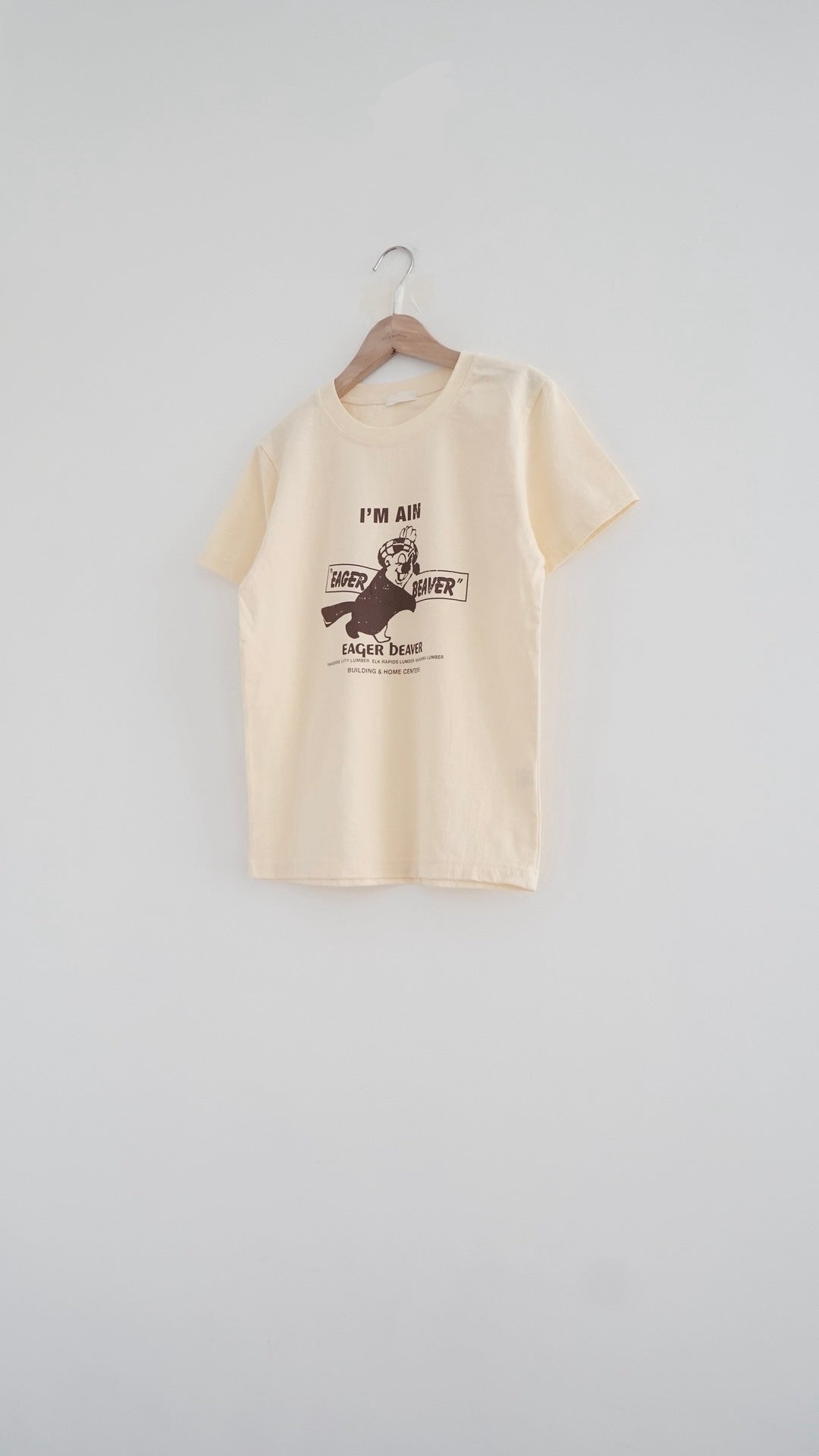 john clean-fit bear tee in butter (pre-order)