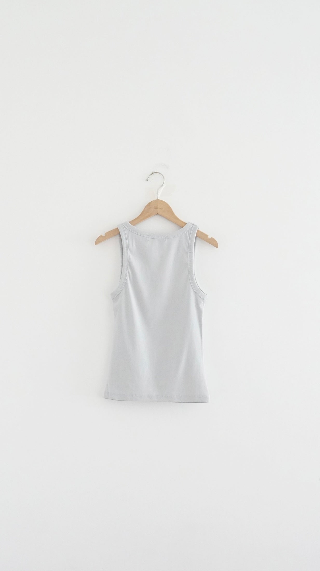 bone cotton tank top in grey (pre-order)