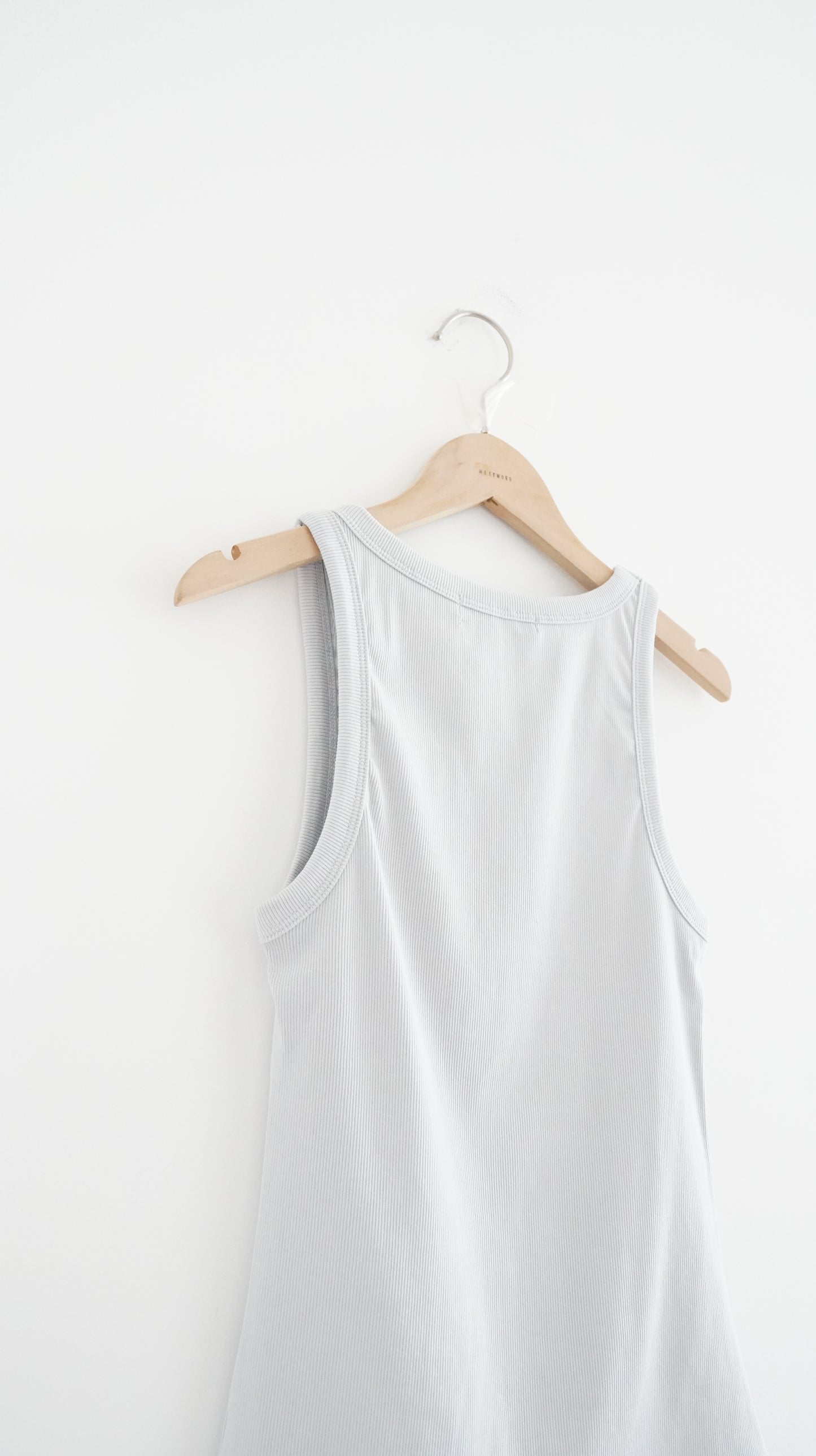 bone cotton tank top in grey (pre-order)