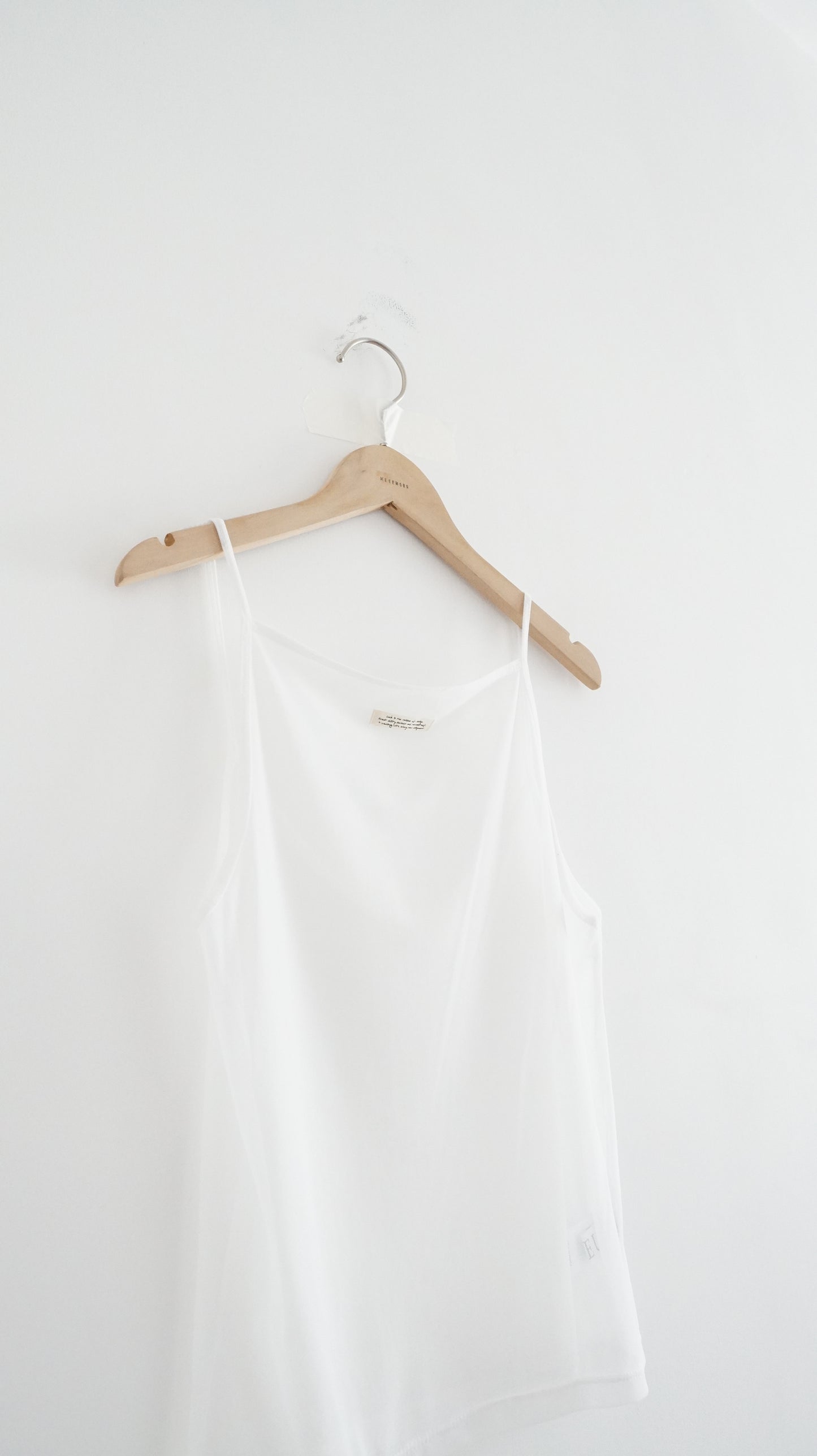 sheer camii top in white (pre-order)