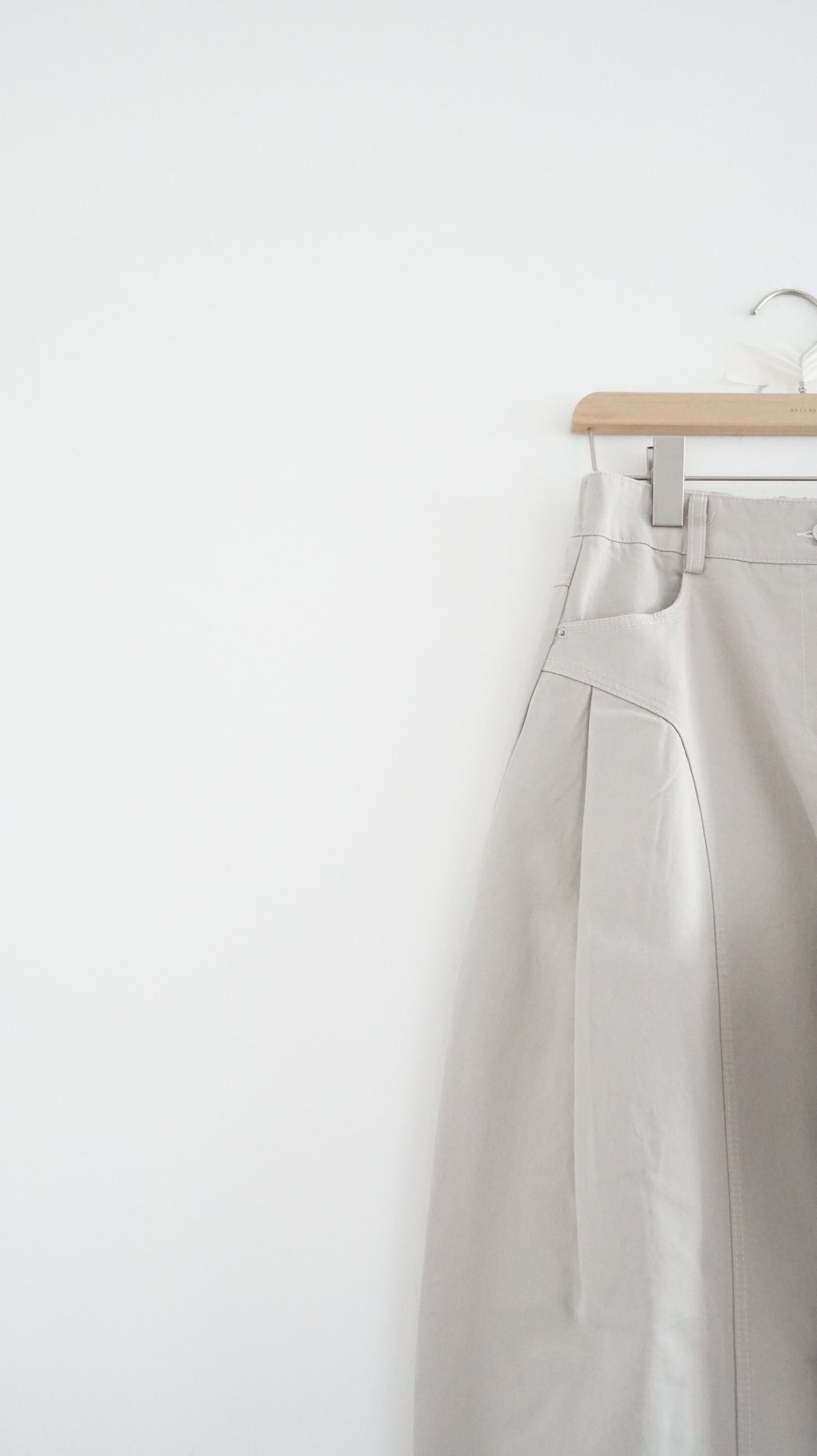 luka balloon wide pants in light grey