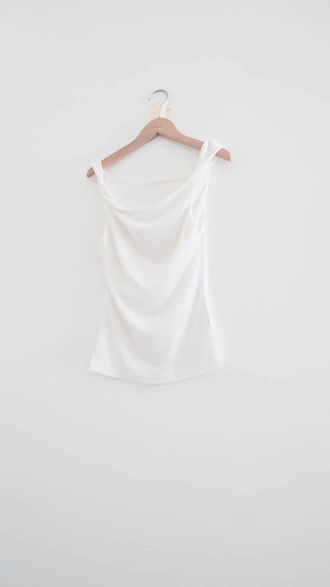 twist tank top in white (pre-order)