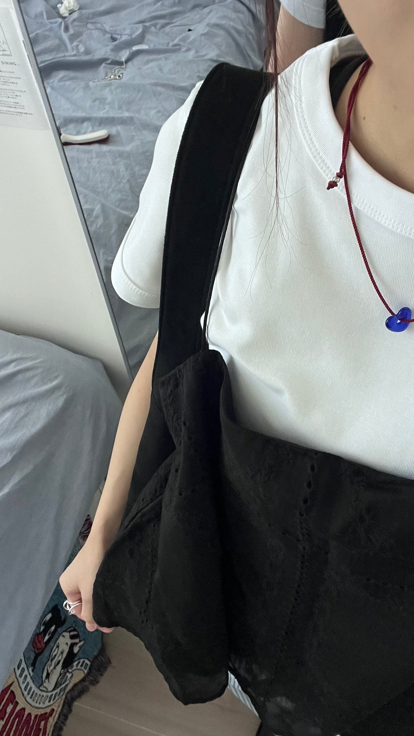 airy flared camisole top in black (pre-order)