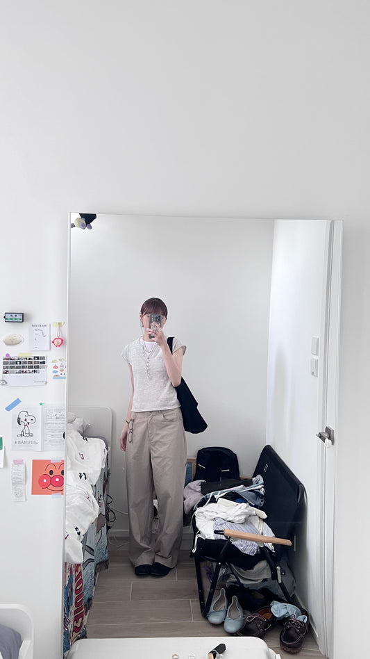 soren minimalist button knit top in grey (pre-order)