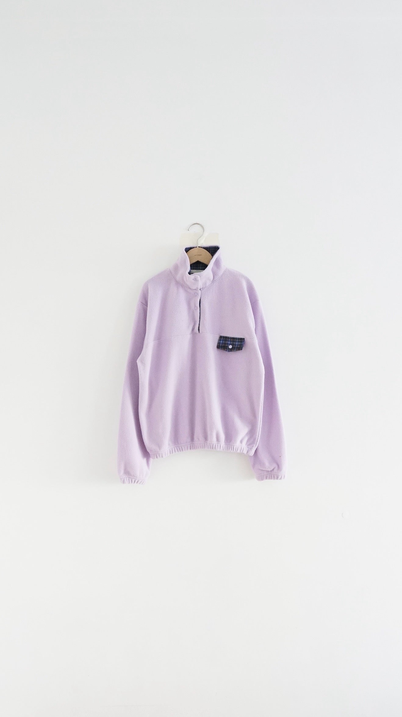 patchwork turtleneck sweater in grayish lavender (pre-order)