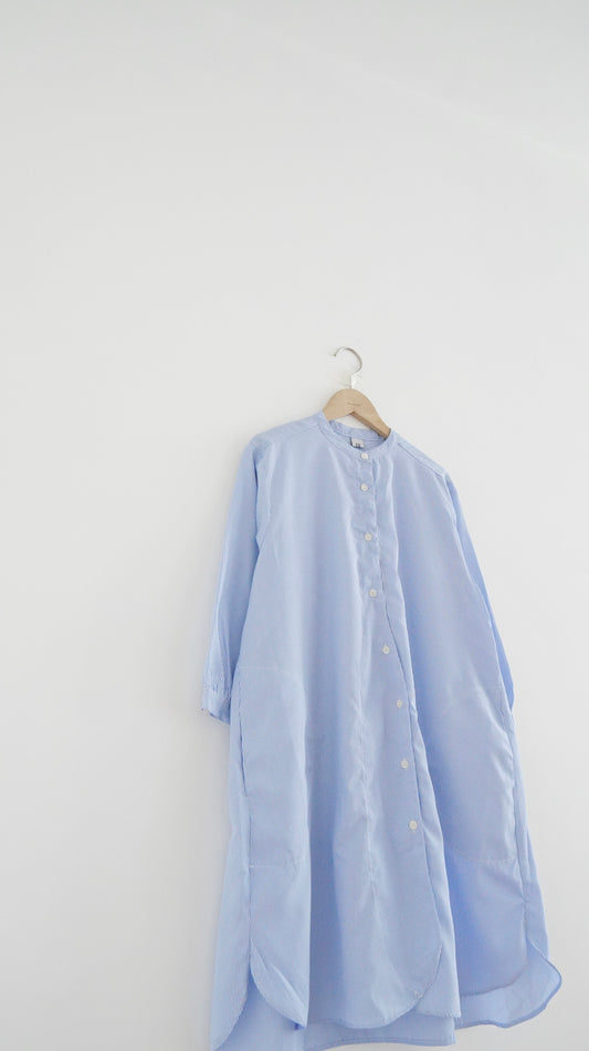 striped shirt dress in baby-blue