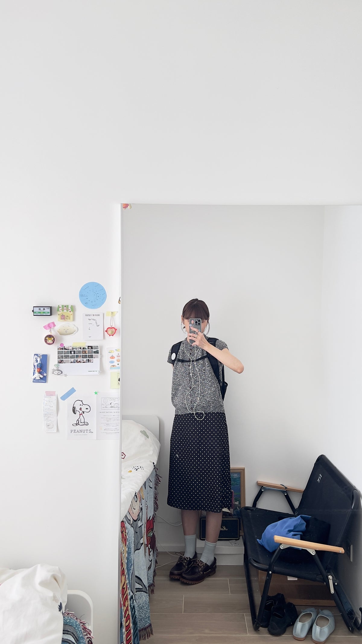 yoru button neck knit top in charcoal (pre-order)