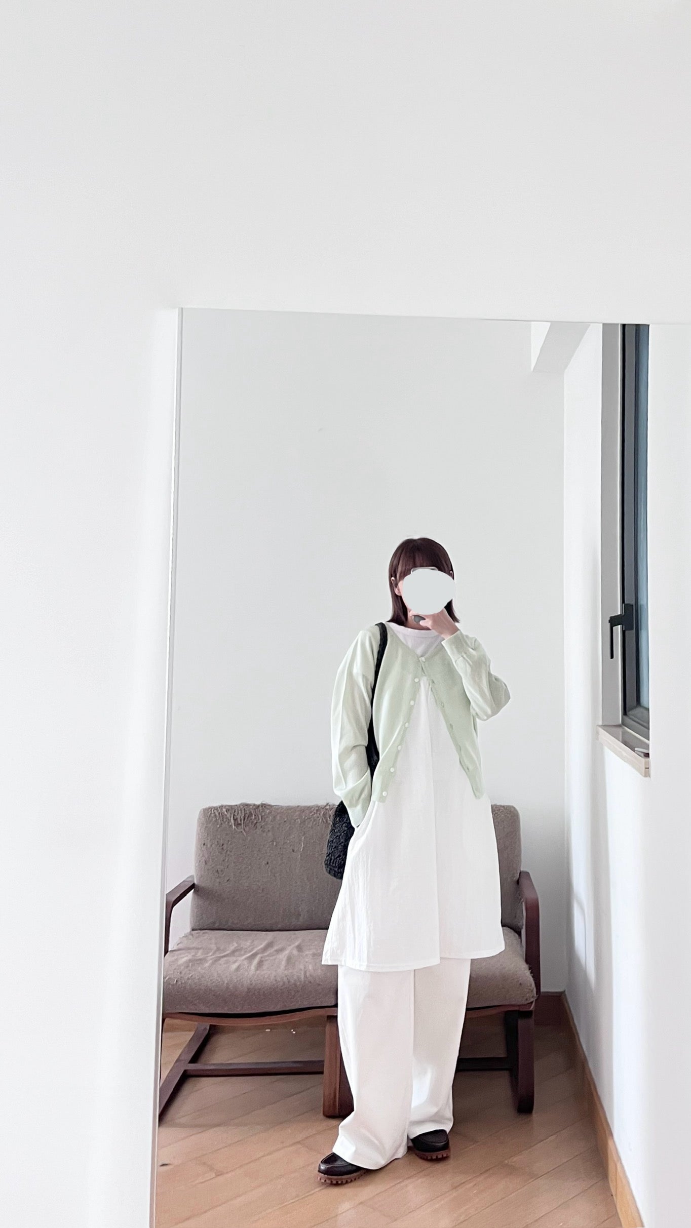 ease a-line tank dress in white (pre-order)