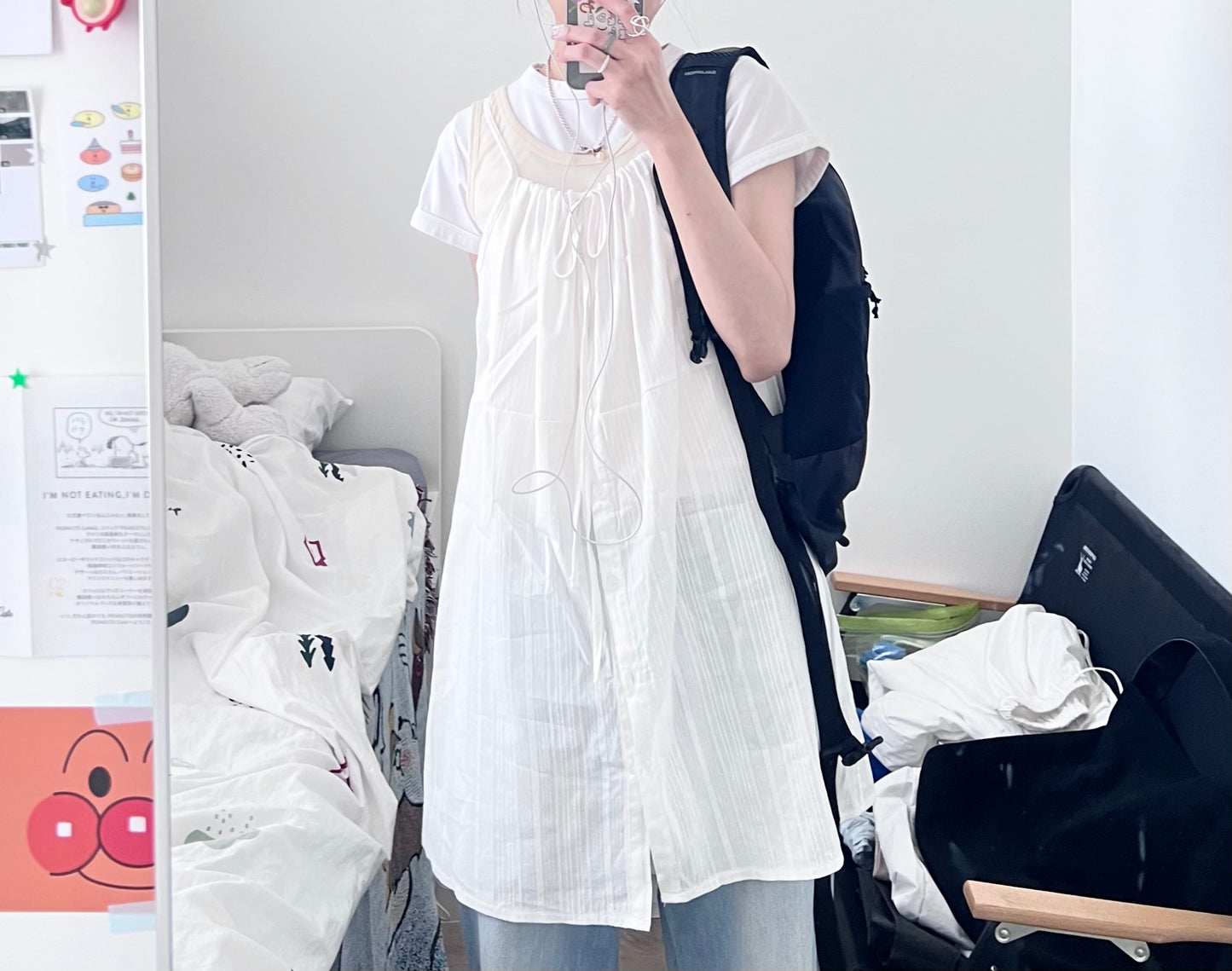 ore lace dress top in white (pre-order)