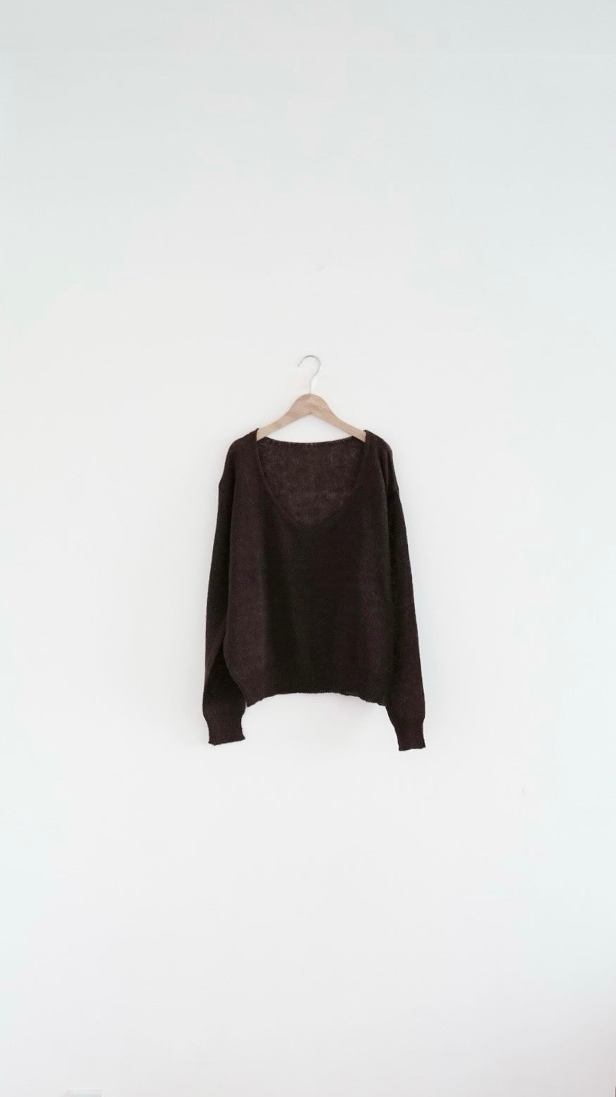atelier light v-neck sweater in brown (pre-order)