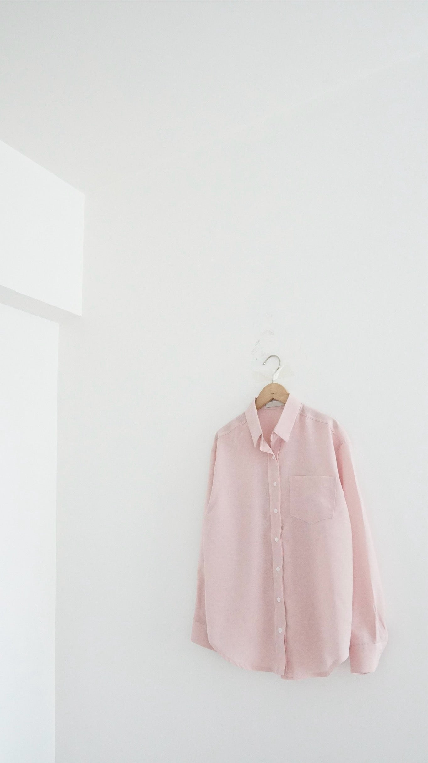 plain sheer shirt in pink