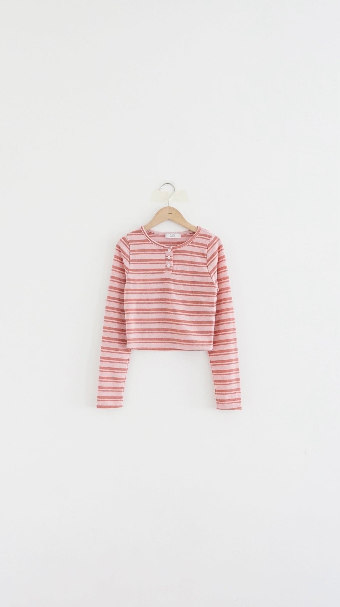 the aarhus stripe long sleeve top in pink x orange (pre-order)