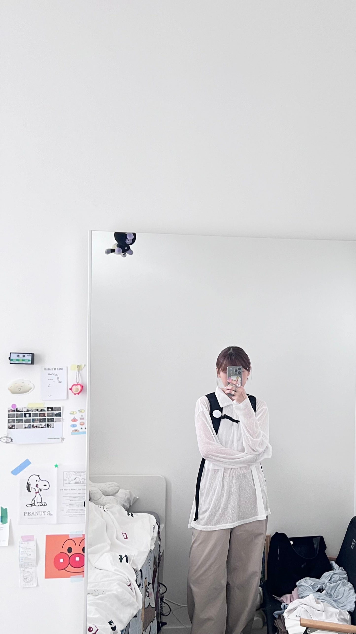 velor sheer polo shirt in white (pre-order)