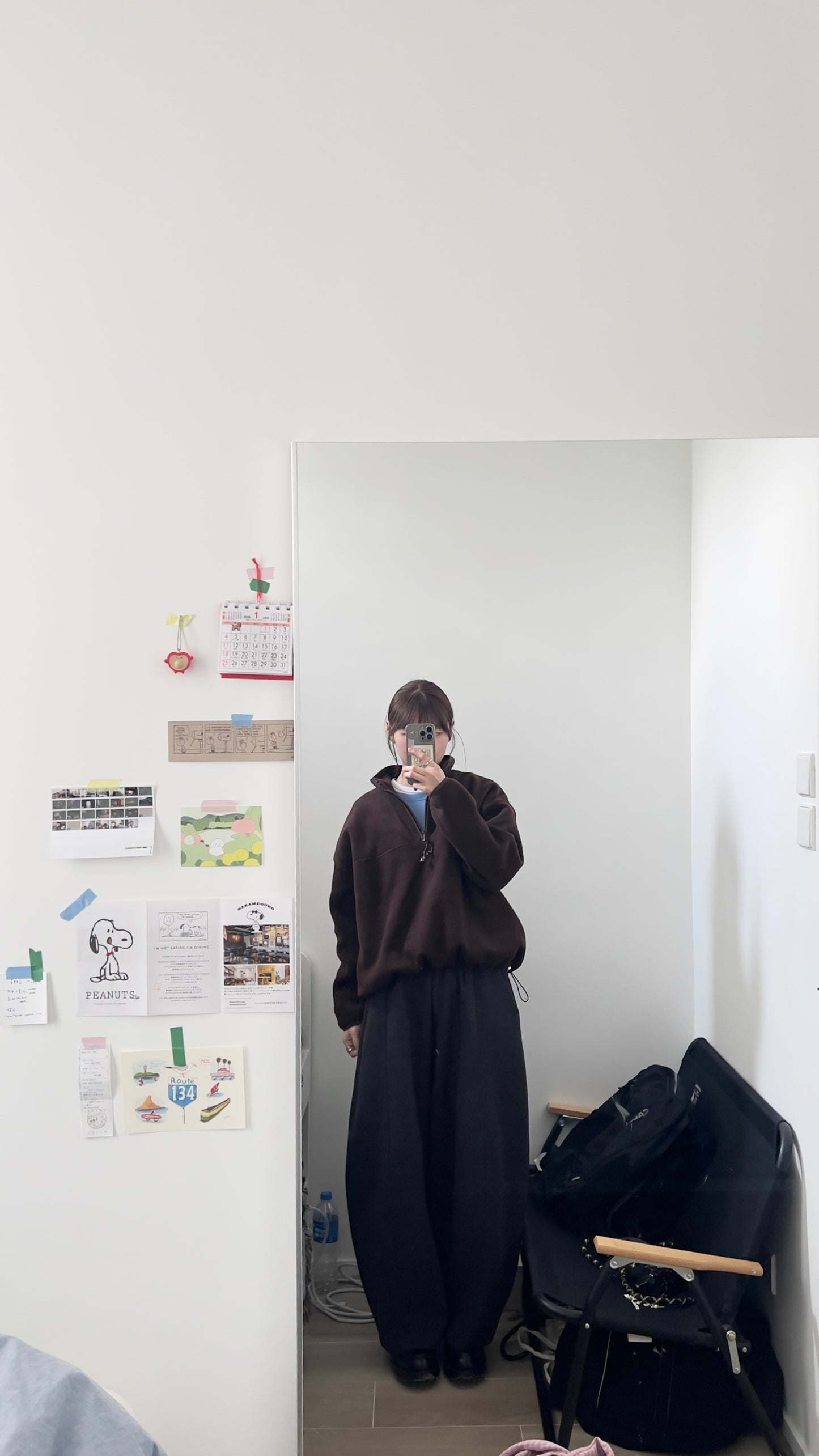 oslo half-zip turtleneck in brown (pre-order)