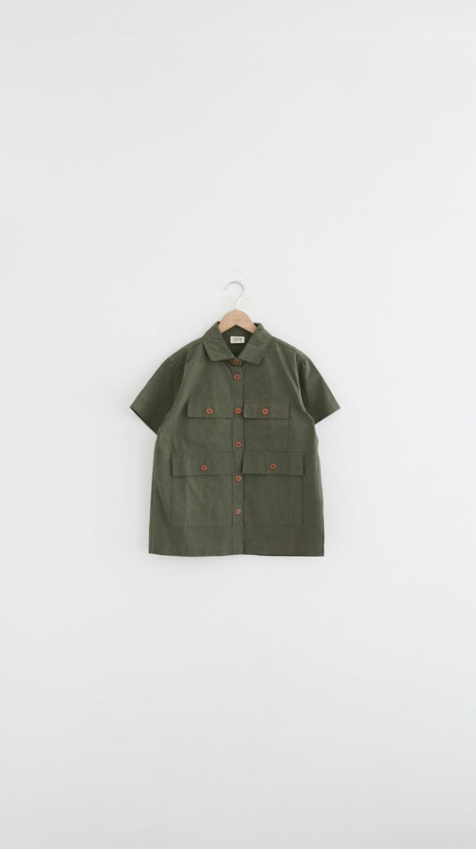 pocket worker shirt in green