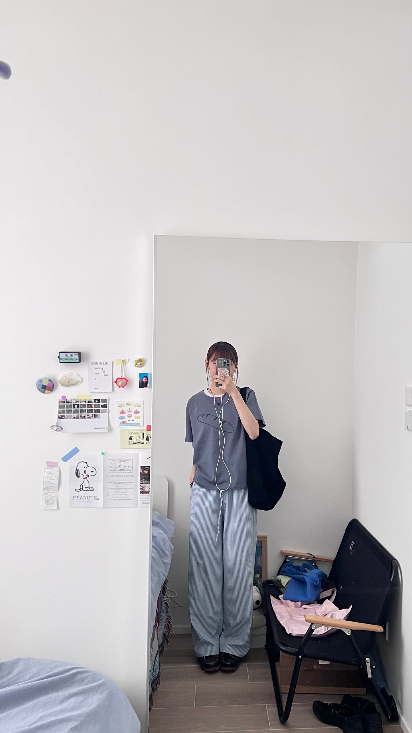 パン tee in grey blue (pre-order)