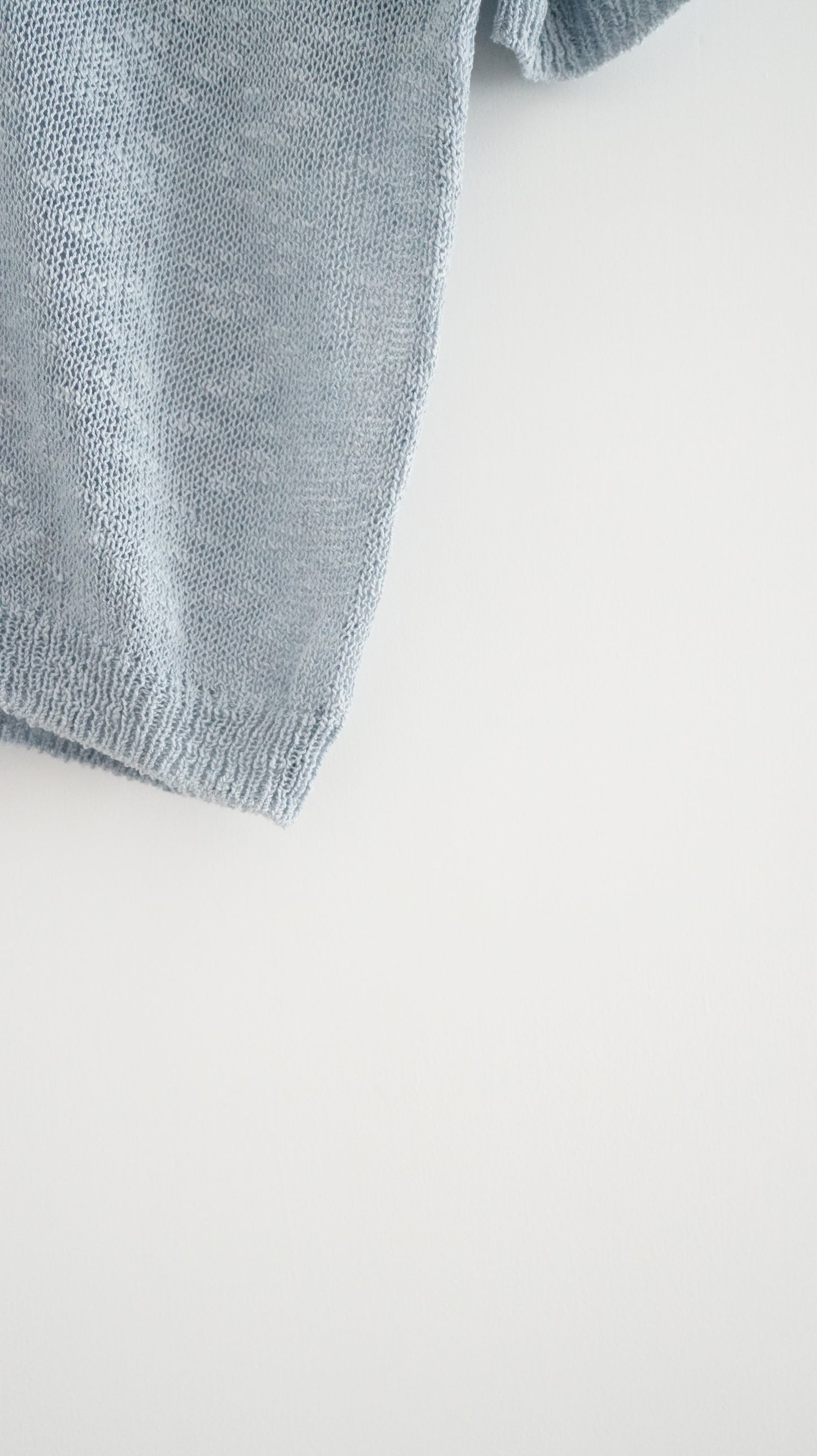 sheer short sleeve cardigan in baby-blue (pre-order)