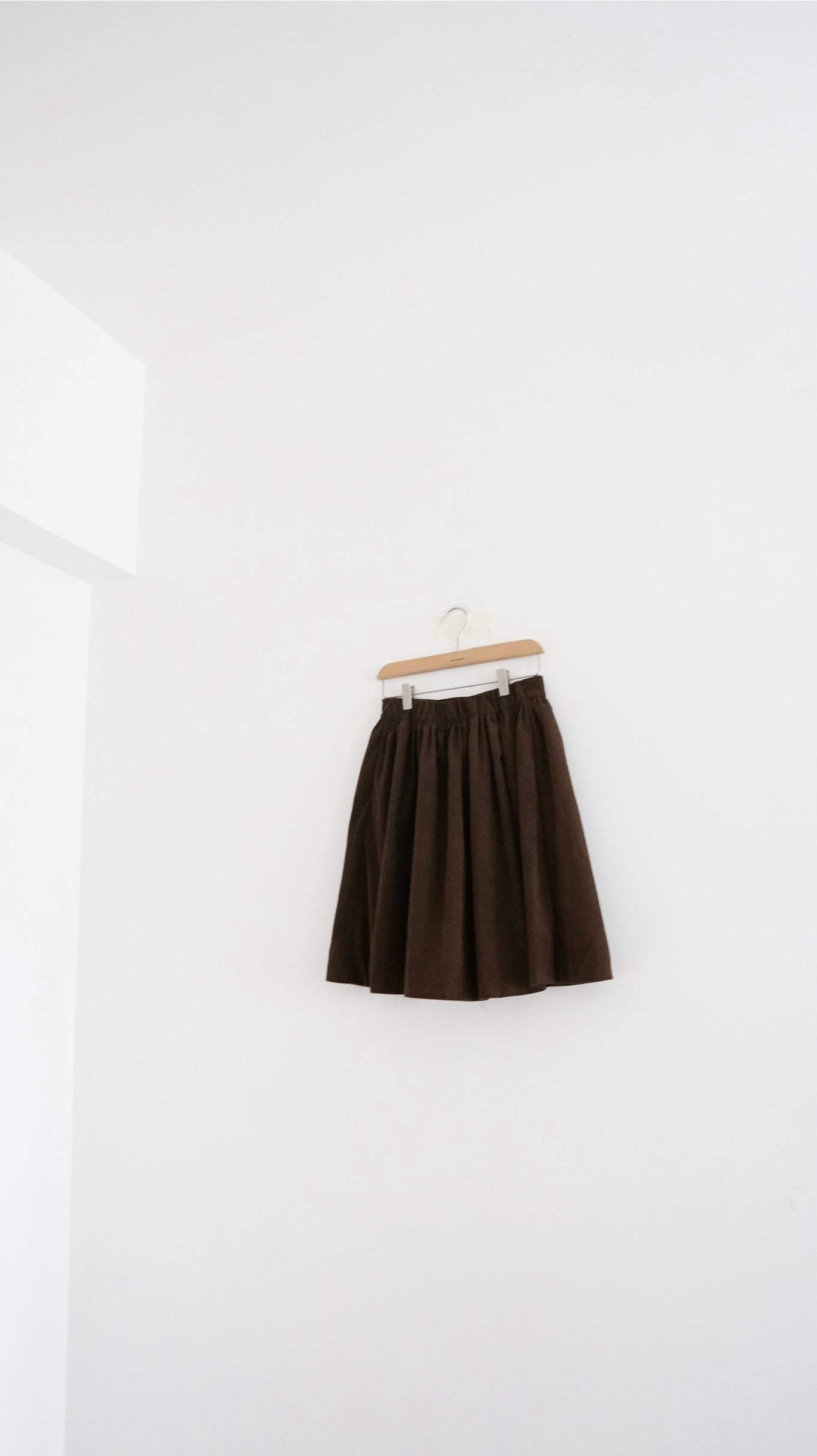 Alma wool midi skirt in beige (pre-order)