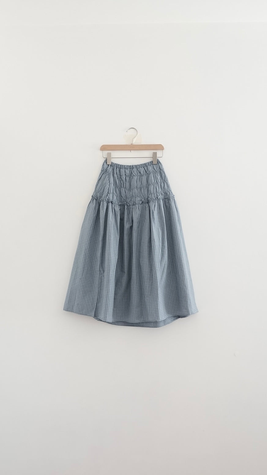 beautiful checked skirt in sora (pre-order)