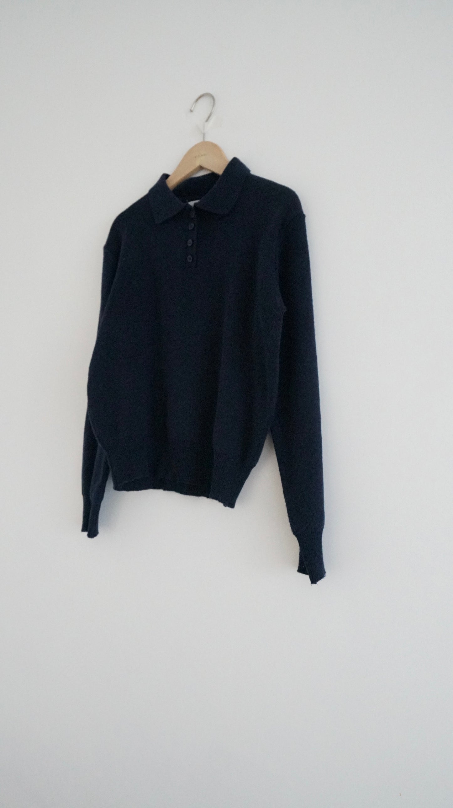 classic polo sweater in navy ( pre-order )